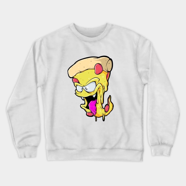 Pepperoni Pizza Monster Slice Crewneck Sweatshirt by SWIFTYSPADE